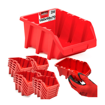 Kontejnery na nářadí červené 160x98x70 24ks.