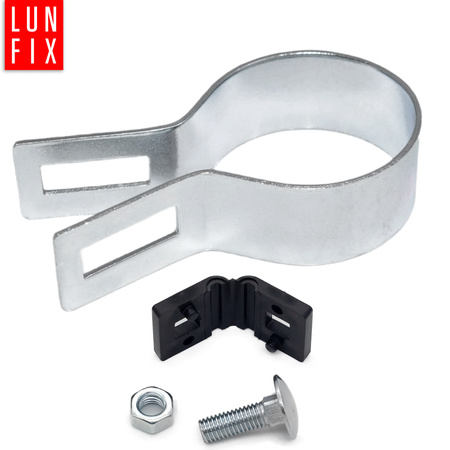 Příchytka plotového panelu koncová fi60 mm stříbrná