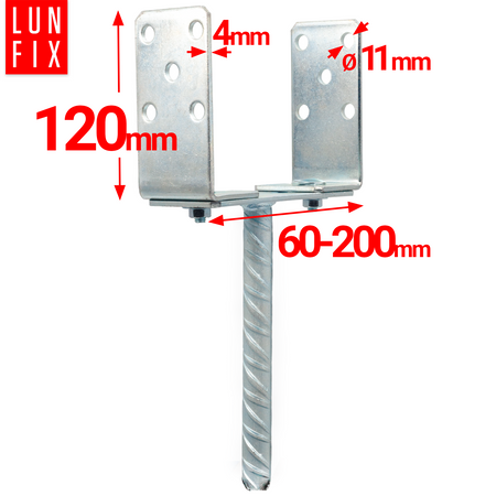 Kotevní patka nastavitelná s závitem do betonu + šrouby