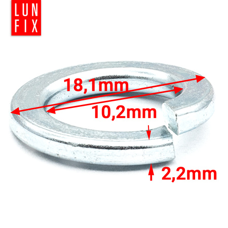 Pružná podložka M10 pozinkovaná DIN127 10 ks