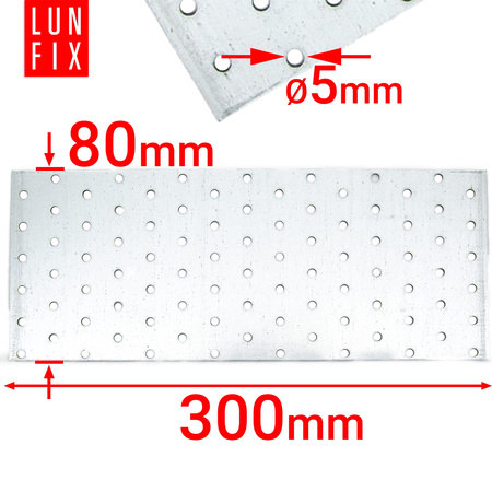 Perforovaná spojovací deska 300x80 1ks.