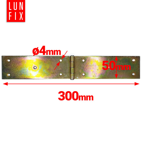Závěs nábytkový, stavební 300x50x2 mm pozinkovaný 1 ks.
