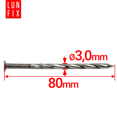 Šroubové hřebíky 3,0x80 3" černé 5kg