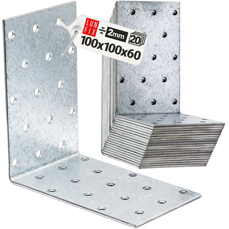 Montážní úhelník 100x100x60x2 KM15 20ks.