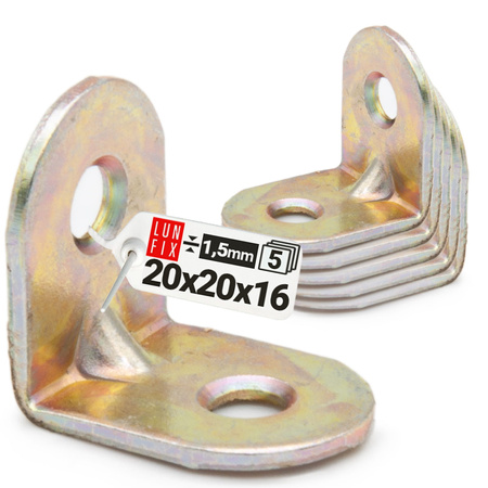 Nábytkový úhelník 20x20x16x1,5 KR2 5ks.