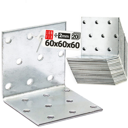 Montážní úhelník 60x60x60x2 20ks.