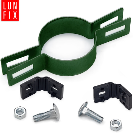 Příchytka plotového panelu průběžná fi42mm zelená