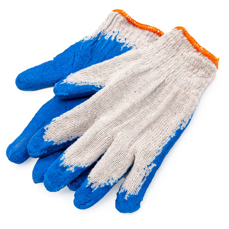 Pracovní rukavice bavlněné povlečené latexem velikost  9-L 1 kus