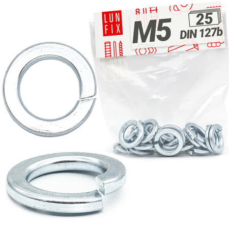 Pružná podložka M5 pozinkovaná DIN127 25 ks