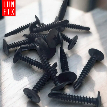 Samovrtný šroub 4,2x40 do kovu fosfátovaný s talířovou hlavou 50ks.