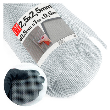 Pozinkované tkané pletivo oko 2,5x2,5mm fi0,4mm h1m 0,5m2