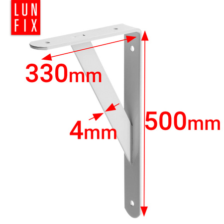 Držák police na zeď 50x33cm ocelový