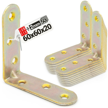 Nábytkový úhelník 60x60x20x2 KR6 50ks.