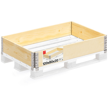 Paletový nástavec 120x80x20cm dřevěný skládací