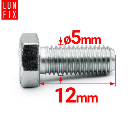 Metrický šroub M6x12 pozinkovaný DIN 933 třída 5.8 1kg