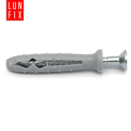 Hmoždinky natloukací 6x60rozpěrné se zápustnou hlavou 200 ks.