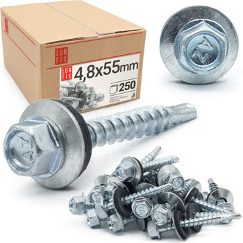 Samořezný vrut do plechu 4,8x55 pozinkovaný 250ks.