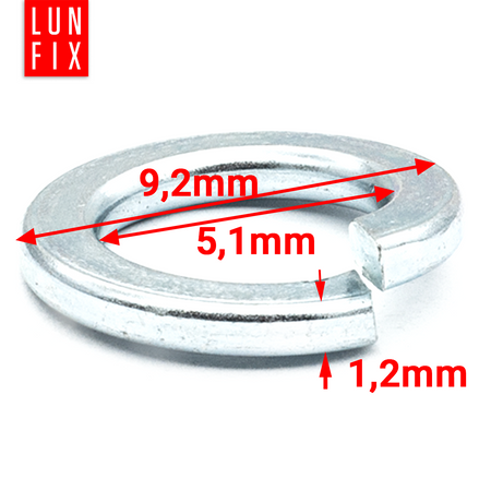 Pružná podložka M5 pozinkovaná DIN127 25 ks