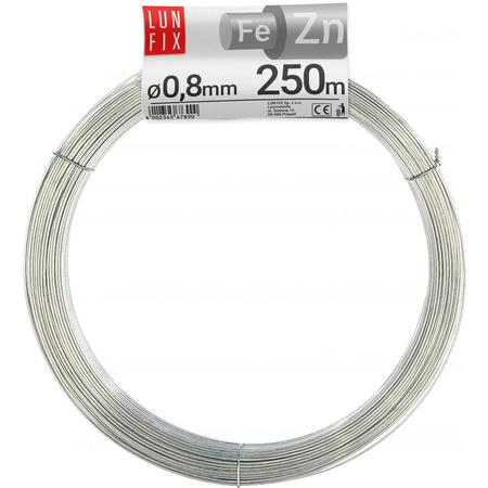 Vázací drát pozinkovaný měkký 0,8 mm 1 kg