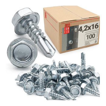 Samovrtný šroub 4,2x1 šestihranný DIN7504K pozinkovaný 100ks.