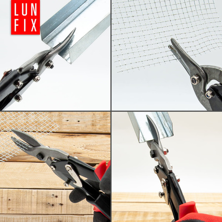 Nůžky na kov a plech 250mm levé pravé rovné 3ks