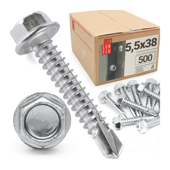 Samovrtný šroub 5,5x38 šestihranný DIN7504K pozinkovaný 500ks.