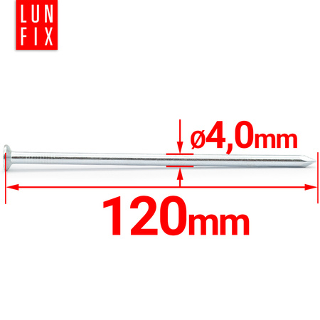 Stavební hřebíky 4x120 mm pozinkované 5kg