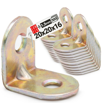 Nábytkový úhelník 20x20x16x1,5 KR2 100ks.