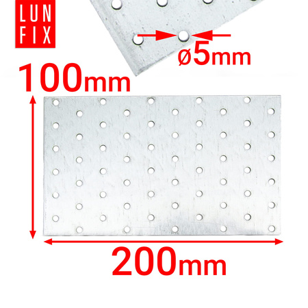 Perforovaná spojovací deska 200x100 1ks.