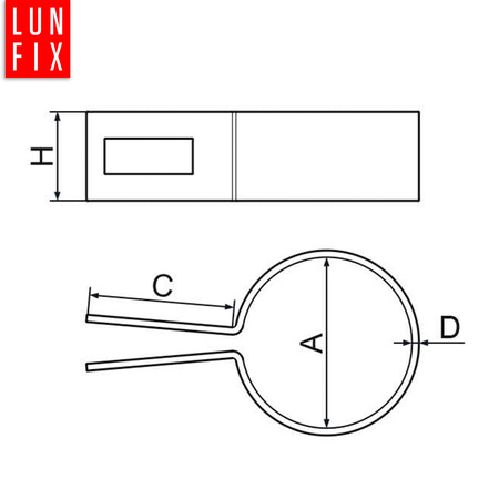 Příchytka plotového panelu koncová fi48 mm šedá