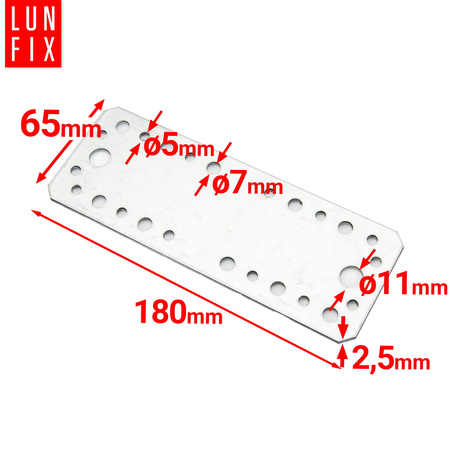 Plochá spojka 180x65x2,5 LP6 10 ks.