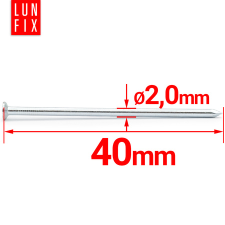 Stavební hřebíky 2x40mm 1,5" pozinkované 5kg