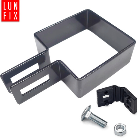 Příchytka plotového panelu koncová 80x80mm šedá