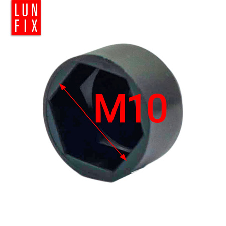 Krytka pro šrouby a matice se šestihrannou hlavou M10/17 černá 500 ks