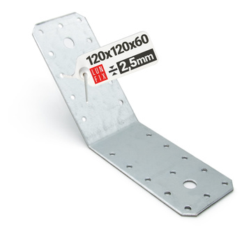 Úhelník pro montáž trámové vzpěry KLR6 120x120x60x2,5