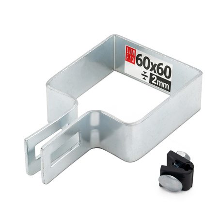 Příchytka plotového panelu koncová 60x60mm stříbrná
