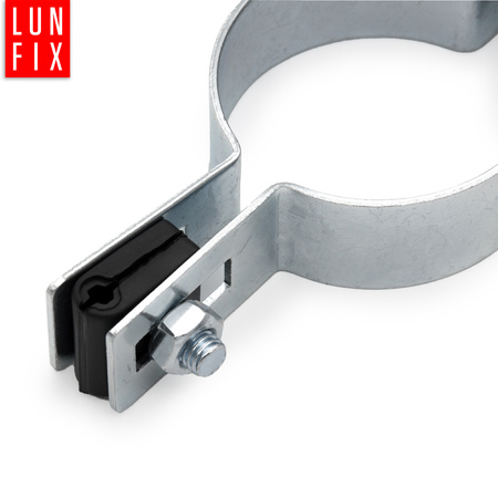 Příchytka plotového panelu průběžná fi42mm stříbrná