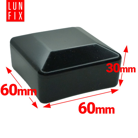 Čepička PVC na sloupek 60x60 mm černá 10ks.