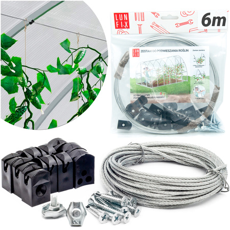 Sada na podepření rostlin pro skleníky LUN FIX o délce 6 m