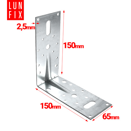 Úhelník s prolisem KP9 150x150x65x2,5 1 ks.