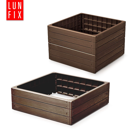 Zahradní záhon 75x75x25cm rustikální pro zeleninu