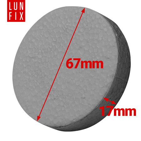 Zátka polystyrenová grafitová 67 mm 100ks.