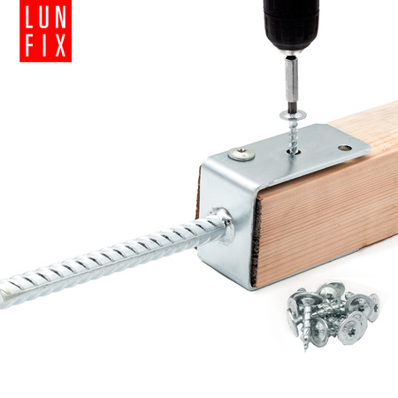 Kotevní patka typ U s týčí do betonu 140mm