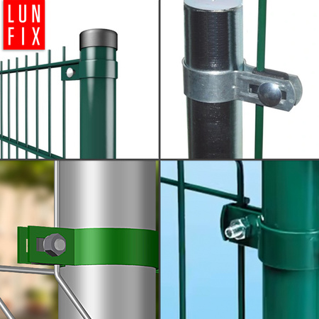 Příchytka plotového panelu koncová fi42 mm zelená