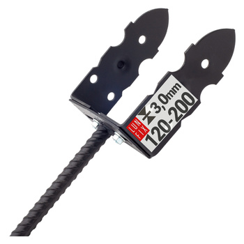 Dekorativní nastavitelná patka typ U s týčí do betonu 120-200mm