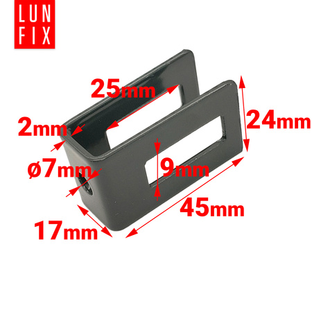 Příchytka plotového panelu šedá