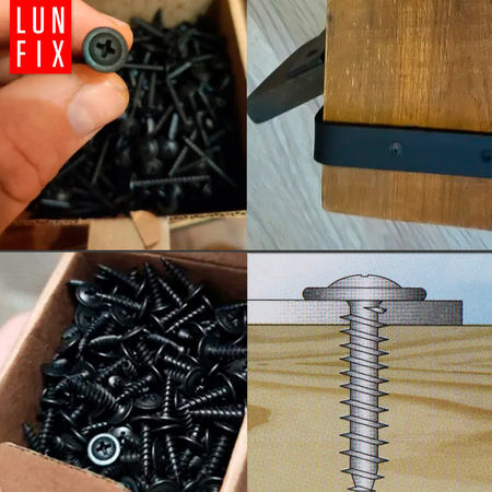 Šrouby na kov černé 4,2x50 s talířovou hlavou 50ks.