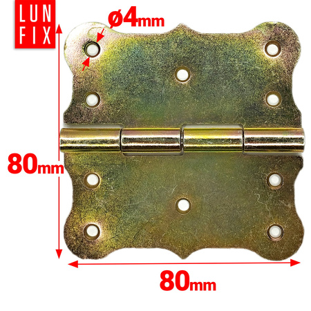 Závěs dekorativní 80x80x1,5 mm pozinkovaný 1ks.