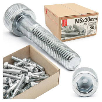 Šroub s válcovou hlavou M5x30 vnitřní šestihran DIN912 třída 8,8 50ks