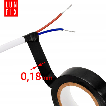 Černá PVC izolační páska 19 mm 20 m 10 ks.